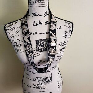 Ralph Lauren Jeans Vintage Black Painted Heart Grommet Belt Size S